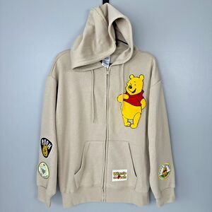 Disney Winnie the Pooh Full Zip Hoodied Applique Womens Medium